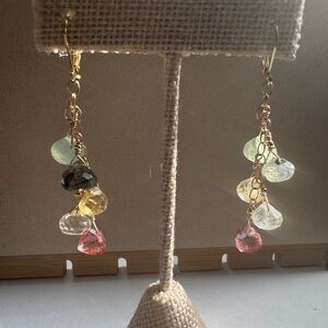Stunning faceted gemstones with 14 karat gold filled Earrings